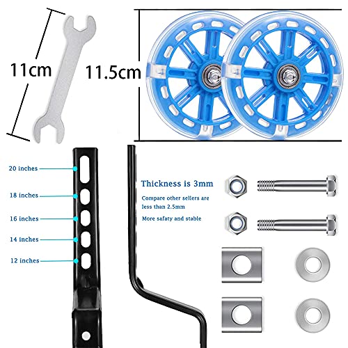 Estabilizador de Bicicletas para Adultos,Ruedas de Apoyo para Bicicleta Infantil,Bicicleta Infantil Ruedines,Bicicleta Estabilizador Ruedas,Ruedas de Apoyo para Bicicleta de Niños (Azul)