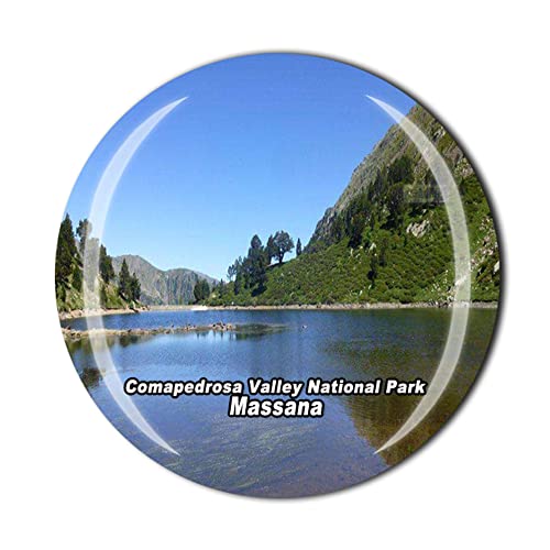 Etiqueta magnética magnética del parque nacional del valle de Comapedrosa Massana Andorra Imán de nevera de cristal de recuerdo turístico colección de regalos para refrigerador