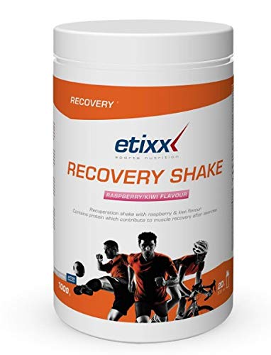 Etixx Recovery Shake, Sabor a Raspberry/Kiwi - 12 Sobres