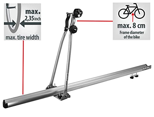 Eufab 12015 Alu Star - Portabicicletas de techo