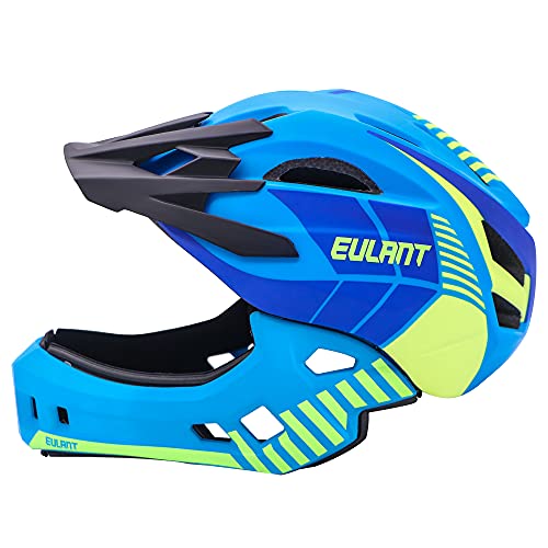 EULANT Niños Cascos de Bicicleta Versión Actualizada Casco Integral con la Guardia de Barbilla para Niños Seguridad Protectora Casco Niños y Niñas para Balance Bike Scooter Patines