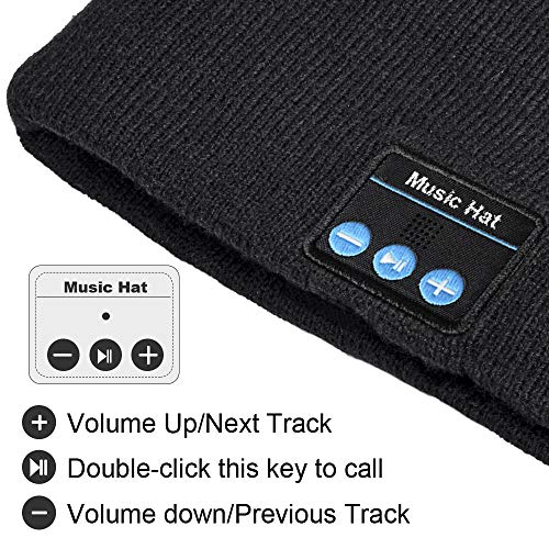 EVERSEE Gorro Bluetooth Regalos Originales Hombre - Bluetooth Gorro Invierno Hombre, Lavable Gorro Beanie Bluetooth 5.0, Hombre Mujer, Gorro Deportivo con Bluetooth Auriculares