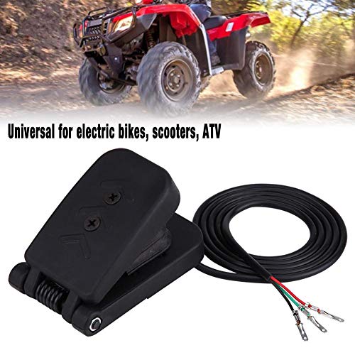 EVGATSAUTO Pedal de freno de pie, acelerador del vehículo Control de velocidad del acelerador Pedal de freno apto para bicicletas eléctricas, scooters, ATV negro