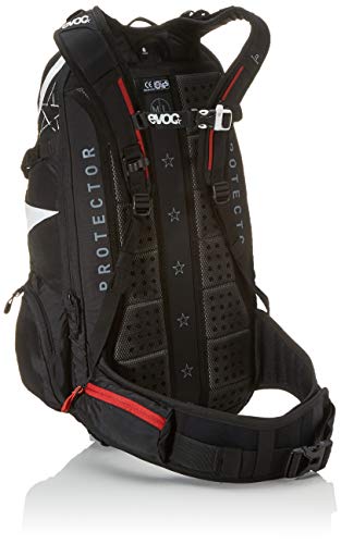 Evoc FR TRAIL UNLIMITED - Mochila con protector de espalda (20 L, con diseño de estrellas), color negro y blanco negro y blanco XL