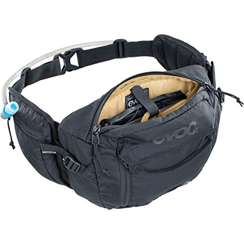 evoc Hip Pack Pro 3 Riñonera para Ciclismo y excursiones, Unisex Adulto, Negro, INKL. 1,5l Trinkblase