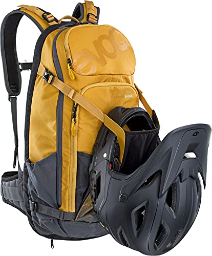 EVOC Sports FR Trail E-Ride Protector Backpacks, Color Loam - Carbon Grey, tamaño Talla Media/Grande