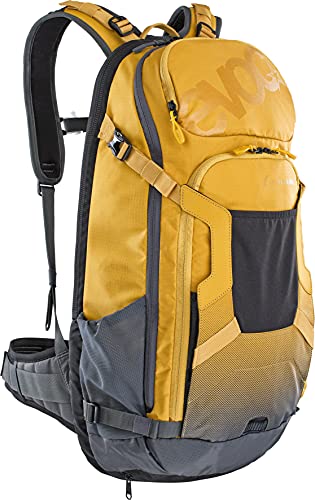 EVOC Sports FR Trail E-Ride Protector Backpacks, Color Loam - Carbon Grey, tamaño Talla Media/Grande