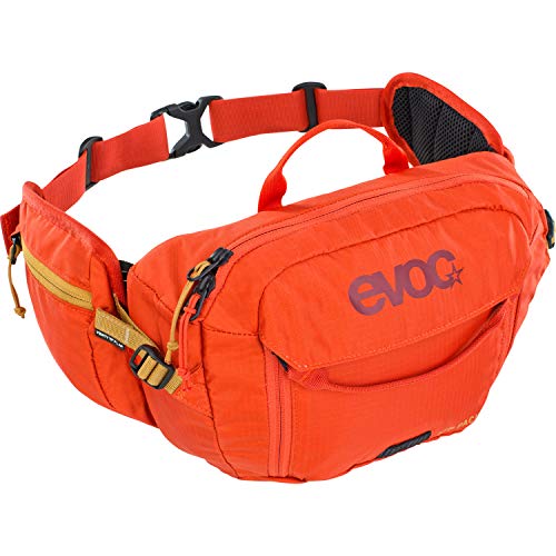 evoc und Hip Pack Pro 3 Hüfttasche Bauchtasche für Bike-Touren & Trails Packs, Unisex Adulto, Naranja, INKL. 1,5l Trinkblase