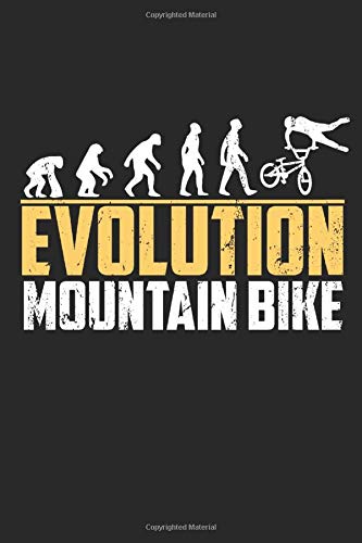 Evolution Mountain Bike Notebook: Dot Grid Notebook (6x9 inches) with 120 Pages