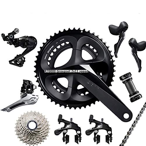 EWDF 5800 105 R7000 Groupset R7000 Derailleurs Road Bicycle 50-34 52-36 53-39t 165 170 172.5 175mm 12-25 11-28 30t 32t34t para shi-ma-no (Color : 53 39T 172.5MM 28T)