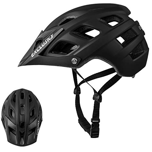 Exclusky Adultos Casco de Bicicleta para Deportes de Ciclismo,56-61cm (Negro)