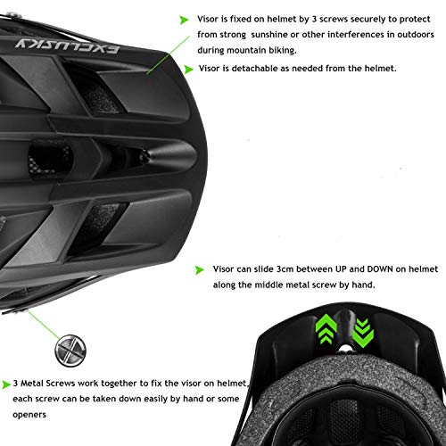 Exclusky Adultos Casco de Bicicleta para Deportes de Ciclismo,56-61cm (Negro)