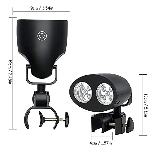 Exnemel Luz LED para Parrilla de Barbacoa, Luz de Parrilla Giratoria de 360 Grados con Montaje de Tornillo para Acampar, Andar en Bicicleta, Leer, Pescar, Cocinar al Aire Libre