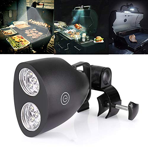 Exnemel Luz LED para Parrilla de Barbacoa, Luz de Parrilla Giratoria de 360 Grados con Montaje de Tornillo para Acampar, Andar en Bicicleta, Leer, Pescar, Cocinar al Aire Libre