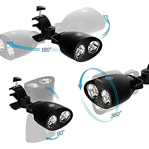 Exnemel Luz LED para Parrilla de Barbacoa, Luz de Parrilla Giratoria de 360 Grados con Montaje de Tornillo para Acampar, Andar en Bicicleta, Leer, Pescar, Cocinar al Aire Libre