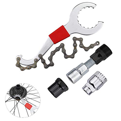 Extractor de Manivela de Pedalier Herramienta de Pedalier Extractor de Manivela Extracción de Cassette de Bicicleta Kit de Reparación Bicicleta Multifuncional Reparación de Juego de Bicicleta Cassette