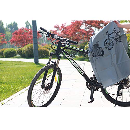 EZONTEQ Funda para Bicicleta Impermeable, Funda de Protección Bicicleta Bici Moto Cubierta a Prueba de Polvo Sol Lluvia Agua UV Rayos Ultravioleta - Gris