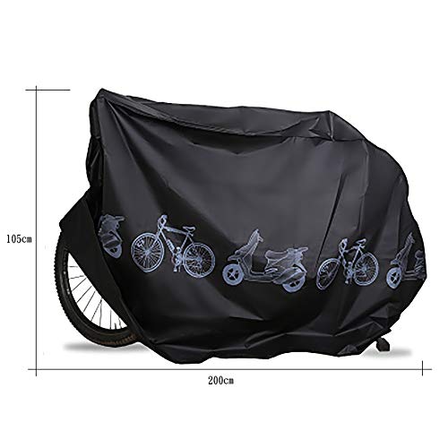 EZONTEQ Funda para Bicicleta Impermeable, Funda de Protección Bicicleta Bici Moto Cubierta a Prueba de Polvo Sol Lluvia Agua UV Rayos Ultravioleta - Negro