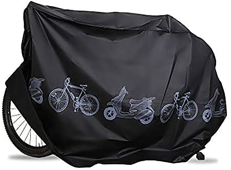 EZONTEQ Funda para Bicicleta Impermeable, Funda de Protección Bicicleta Bici Moto Cubierta a Prueba de Polvo Sol Lluvia Agua UV Rayos Ultravioleta - Negro