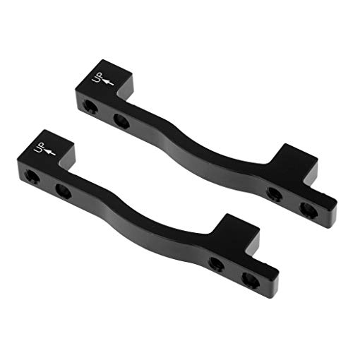 F Fityle 2 Unids/Set Bicicleta Disco Freno Pinza Adaptador Poste Montaje PM 203mm Rotor Parts - Negro