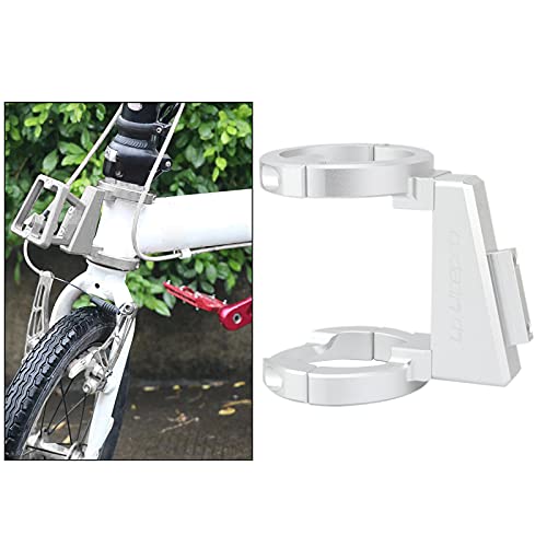F Fityle Bastidores de cesta de bicicleta plegables para bicicleta, soporte frontal para bicicleta, para Dahon, bolsa de transporte para bicicleta S, soporte - Plata