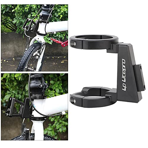 F Fityle Bastidores de cesta de bicicleta plegables para bicicleta, soporte frontal para bicicleta, para Dahon, bolsa de transporte para bicicleta S, soporte - Negro