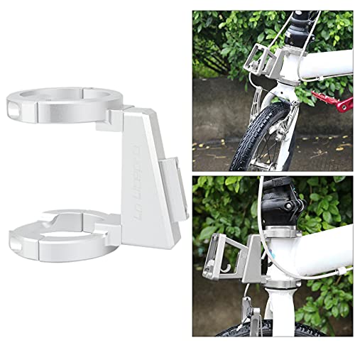 F Fityle Bastidores de cesta de bicicleta plegables para bicicleta, soporte frontal para bicicleta, para Dahon, bolsa de transporte para bicicleta S, soporte - Plata