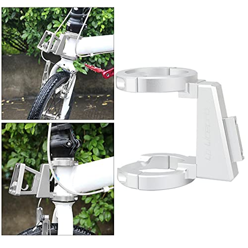 F Fityle Bastidores de cesta de bicicleta plegables para bicicleta, soporte frontal para bicicleta, para Dahon, bolsa de transporte para bicicleta S, soporte - Plata