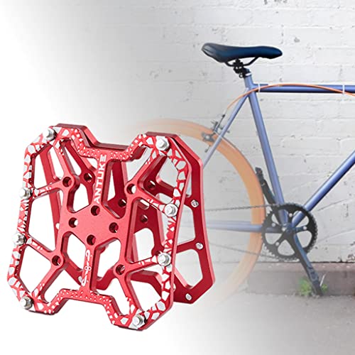 F Fityle Plataforma de Pedales automáticos de Bicicleta Universal de liberación rápida, Piezas de Ciclo de Bicicleta, Accesorios de Ciclismo duraderos para - Rojo