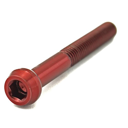 F26 Titan - Tornillo de cabeza esférica para tija de sillín M5 (40 mm), color rojo