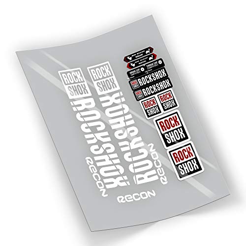 FA209 Pegatinas Horquilla Rock Shox Recon ADESIVO AUTOCOLLANT AUFKLEBER Stickers (Blanco)