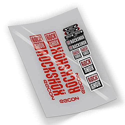 FA209 Pegatinas Horquilla Rock Shox Recon ADESIVO AUTOCOLLANT AUFKLEBER Stickers (Rojo)