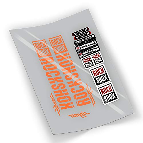 FA211 Pegatinas Horquilla Rock Shox Domain ADESIVO AUTOCOLLANT AUFKLEBER Stickers (Naranja)
