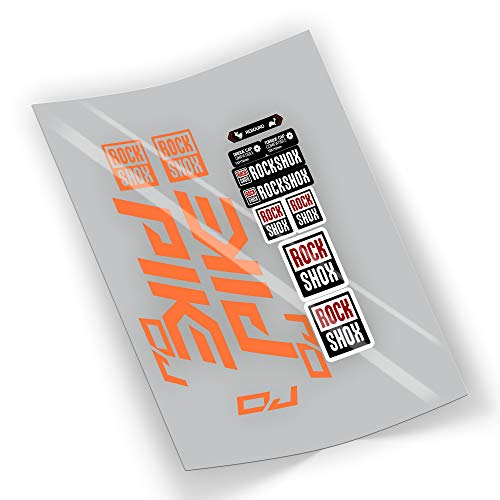 FA214 Pegatinas Horquilla Rock Shox Pike DJ 2021 ADESIVO AUTOCOLLANT AUFKLEBER Stickers (Naranja)