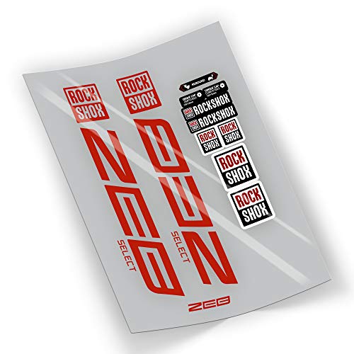 FA220 Pegatinas Horquilla Rock Shox Zeb Select 2021 ADESIVO AUTOCOLLANT AUFKLEBER Stickers (Rojo)