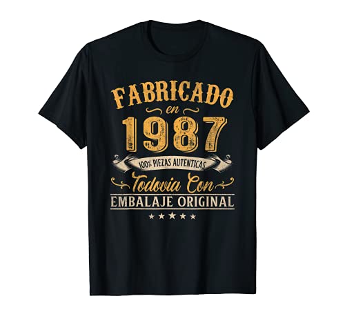 Fabricado En 1987 Regalo Para Hombre 34 Años Cumpleaños Camiseta