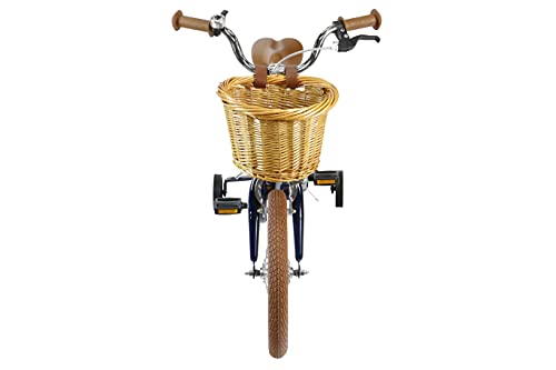 FabricBike Kids - Bicicleta con Pedales para niño y niña, Ruedines de Entrenamiento Desmontables, Frenos, Ruedas 12 y 16 Pulgadas, 4 Colores (Classic Navy, 16": 3-7 Años (Estatura 96cm - 120cm))