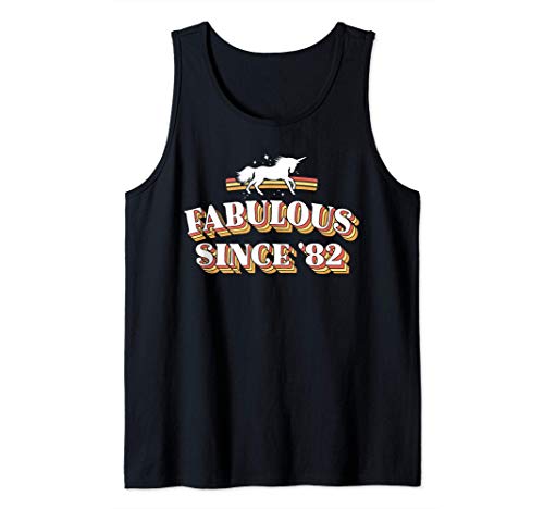 Fabulous Since 1982 Retro 38 Year Old Vintage 1982 Birthday Camiseta sin Mangas