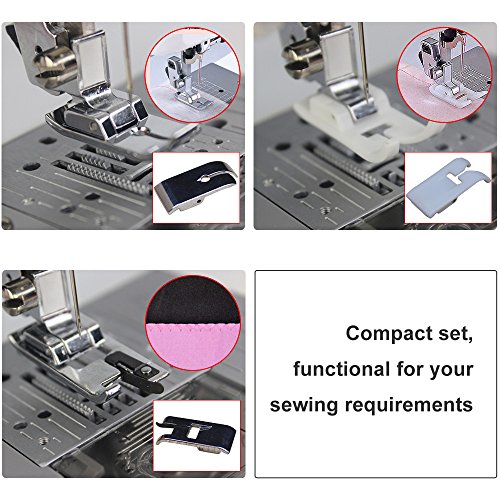 Faburo 11 Piezas Prensatelas Accesorios para Máquina de coser