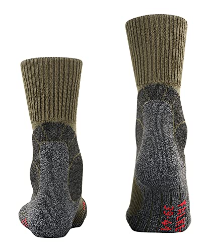 Falke TK 1 - Calcetines de Senderismo para Hombre, tamaño 42-43, Color 7830 Oliva