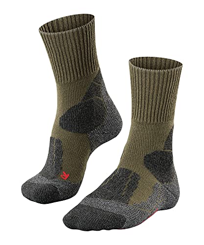 Falke TK 1 - Calcetines de Senderismo para Hombre, tamaño 42-43, Color 7830 Oliva