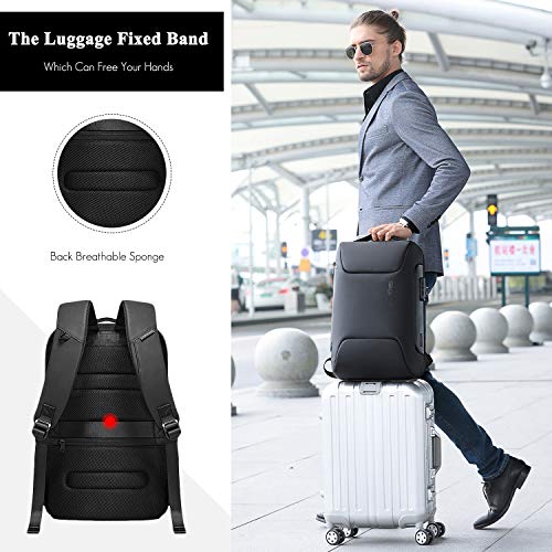 FANDARE Antirrobo Mochila Bolsas Escolares con Puerto USB Impermeable Mochila para Portátil de hasta 15.6 Multiusos Mochilas Hombres/Mujeres Escolares para Negocio Trabajo Viaje Estudios Diario Gris