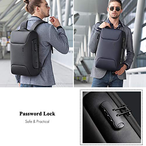 FANDARE Antirrobo Mochila Bolsas Escolares con Puerto USB Impermeable Mochila para Portátil de hasta 15.6 Multiusos Mochilas Hombres/Mujeres Escolares para Negocio Trabajo Viaje Estudios Diario Gris