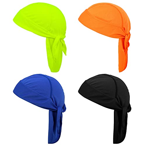 FANTESI 4 unidades de bandana de deporte, pañuelo para la cabeza, transpirable y de secado rápido, protección UV, bandana para bicicleta, para hombres y mujeres, deportes al aire libre