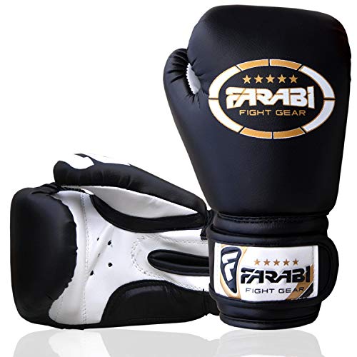 Farabi Sports - 4 OZ Guantes de Boxeo para niños Age años 3-8 año , Color Negro