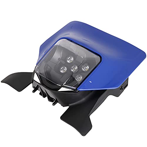 Faro de motocicleta, lámpara de cabeza de bici de la suciedad Faros LED para Husq.var.na FE250 FE350 FE450 FE501 TE250i TE300i 2021 Dirt Bike Motocross Enduro - Azul