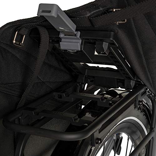 FastRider Hybrid Bolsa Doble para Bicicleta para Portaequipajes, Alforja Bicicleta 26 litros, Bolsa Impermeable, Reflectante, Montaje Sencillo, Poliéster Reciclado - Negro - 26L