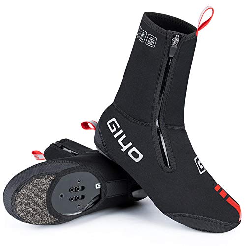 favourall Unisex Cubrezapatos De Ciclismo Invierno Cálido Fundas para Zapatos Impermeable A Prueba De Viento Cubrezapatillas Ciclismo con Fleece Adentro Y Diseño Reflectante Botín Térmico De Ciclismo