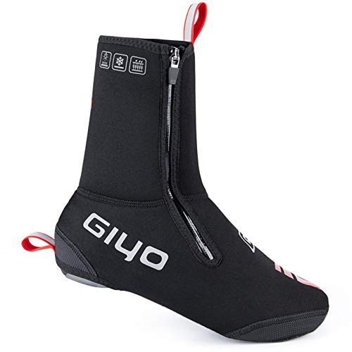 favourall Unisex Cubrezapatos De Ciclismo Invierno Cálido Fundas para Zapatos Impermeable A Prueba De Viento Cubrezapatillas Ciclismo con Fleece Adentro Y Diseño Reflectante Botín Térmico De Ciclismo