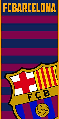FC Barcelona FCB134BT Toalla, Juventud Unisex, Azulgrana, 70 X 140 Cm